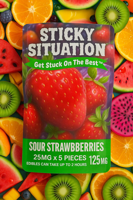 Sticky Situation – Sour Strawberries 125mg